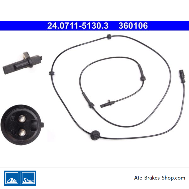 ATE Original wheel speed sensor (24071151303) for Fiat