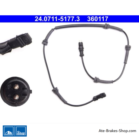 ATE Original wheel speed sensor (24071151773) for Renault
