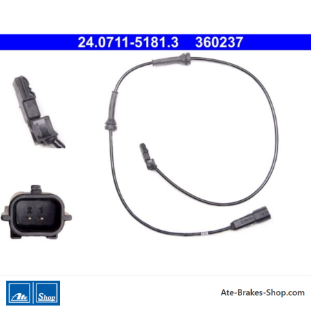 ATE Original wheel speed sensor (24071151813) for Renault