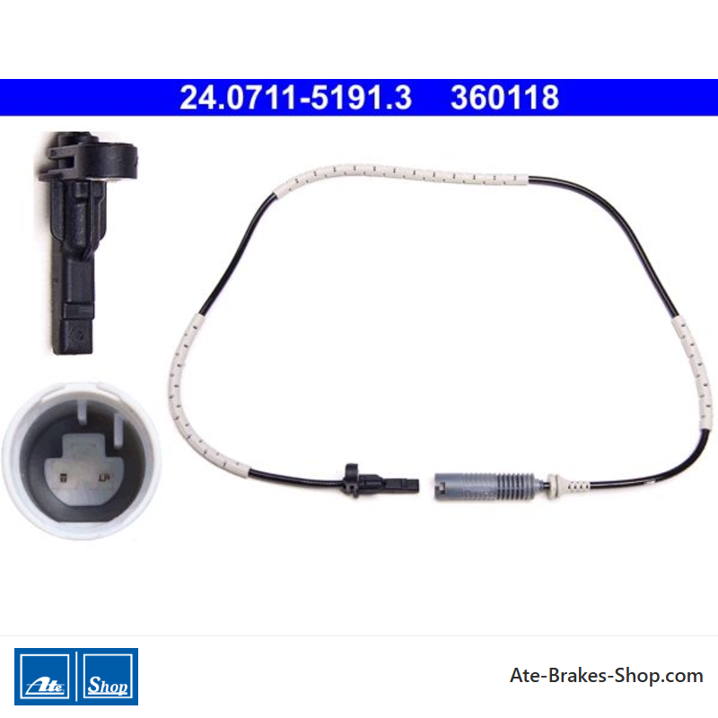 ATE Original wheel speed sensor (24071151913) for BMW