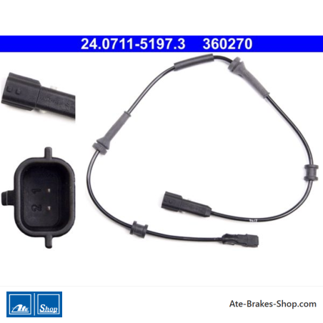 ATE Original wheel speed sensor (24071151973) for Renault