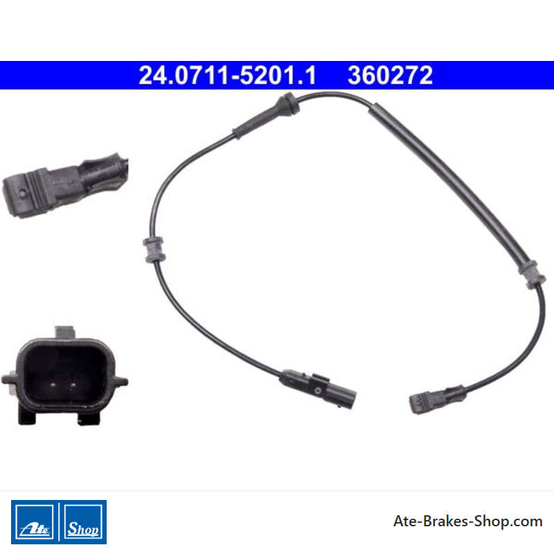 ATE Original wheel speed sensor (24071152011) for Renault