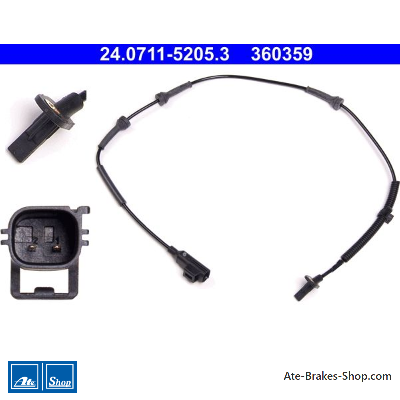 ATE Original wheel speed sensor (24071152053) for Land Rover