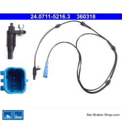 ATE Original wheel speed sensor (24071152163) for Citroën, Peugeot