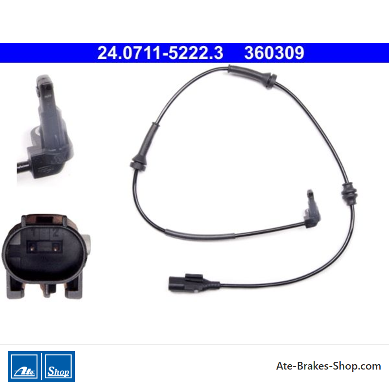 ATE Original wheel speed sensor (24071152223) for Fiat
