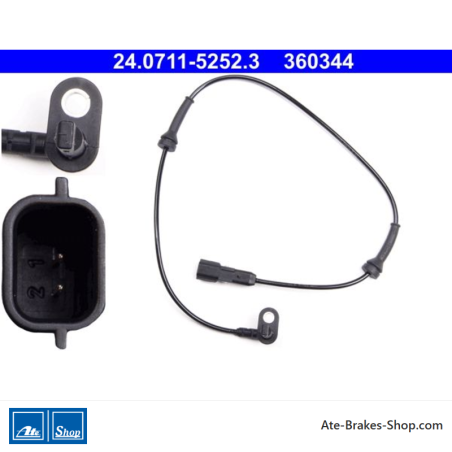 ATE Original wheel speed sensor (24071152523) for Nissan, Opel, Renault