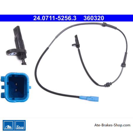 ATE Original wheel speed sensor (24071152563) for Citroën, Opel, Peugeot