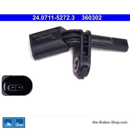 ATE Original wheel speed sensor (24071152723) for Audi, Porsche, Seat, Skoda, Volkswagen (VW)