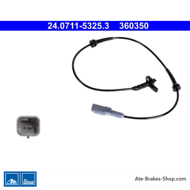 ATE Original wheel speed sensor (24071153253) for Citroën, Peugeot