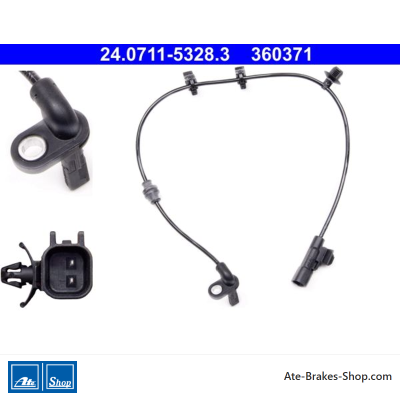 ATE Original wheel speed sensor (24071153283) for Opel, Vauxhall