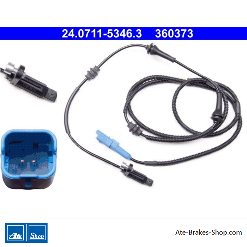ATE Original wheel speed sensor (24071153463) for Peugeot