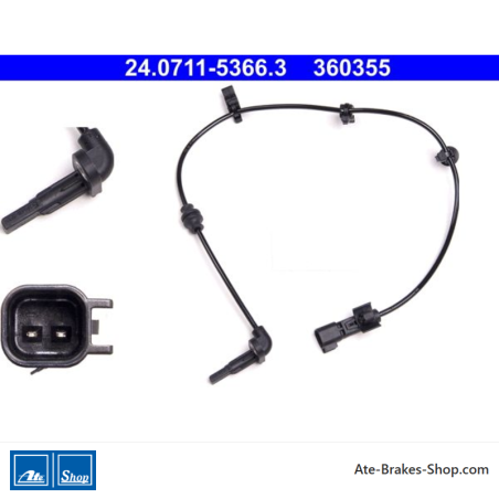 ATE Original wheel speed sensor (24071153663) for Chevrolet, Opel