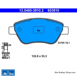 ATE originalen Bremsbelägen (13046038102) für Fiat, Lancia