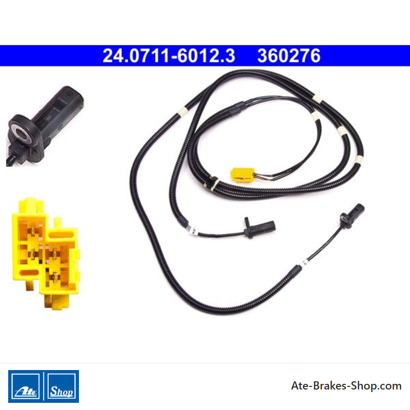 ATE Original wheel speed sensor (24071160123) for Mercedes-Benz, Volvo