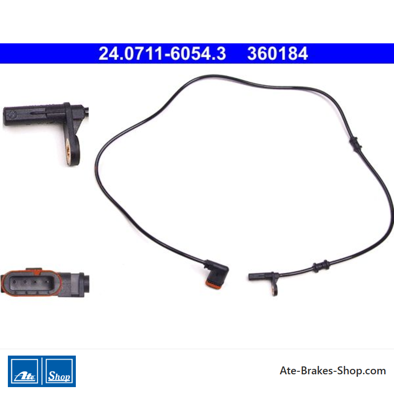 ATE Original wheel speed sensor (24071160543) for Mercedes-Benz