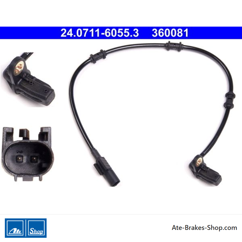 ATE Original wheel speed sensor (24071160553) for Mercedes-Benz