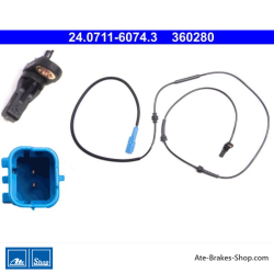 ATE Original wheel speed sensor (24071160743) for Citroën