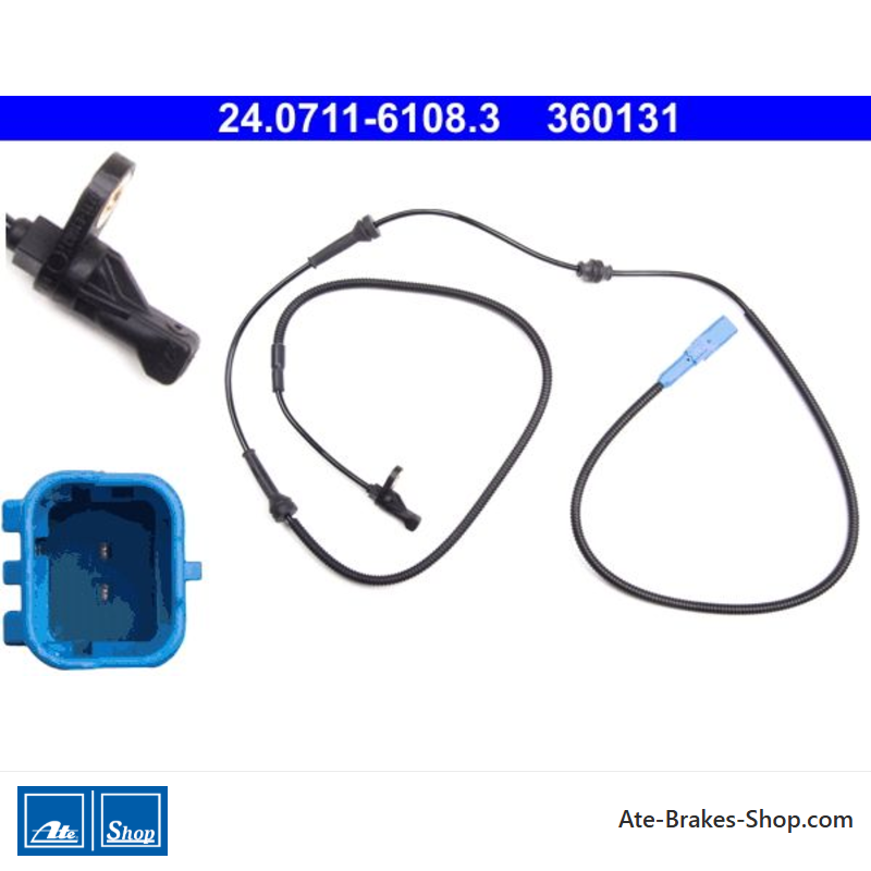 ATE Original wheel speed sensor (24071161083) for Citroën