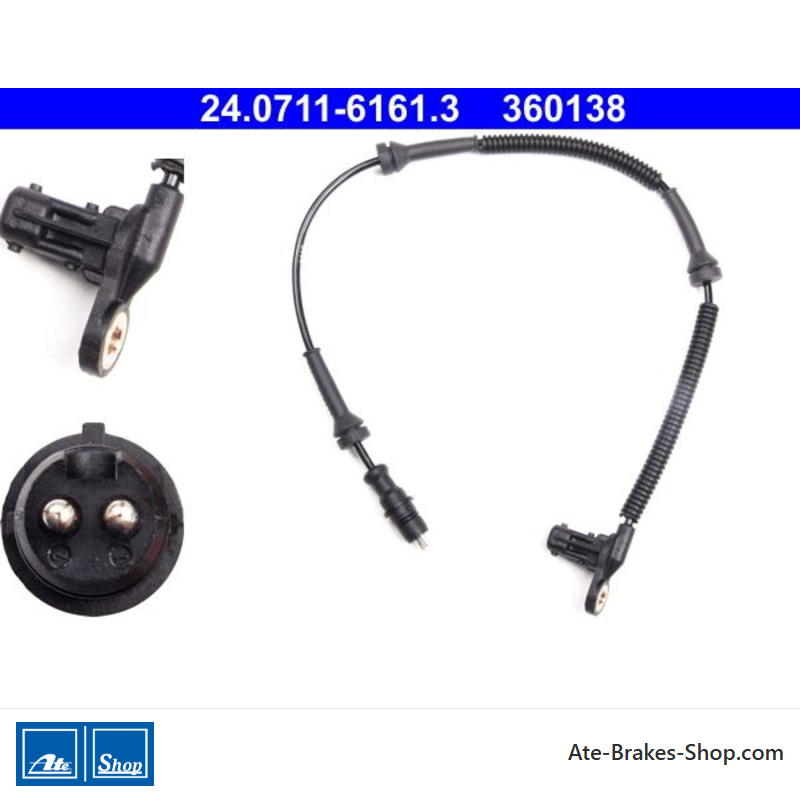 ATE Original wheel speed sensor (24071161613) for Renault