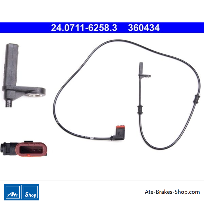 ATE Original wheel speed sensor (24071162583) for Mercedes-Benz