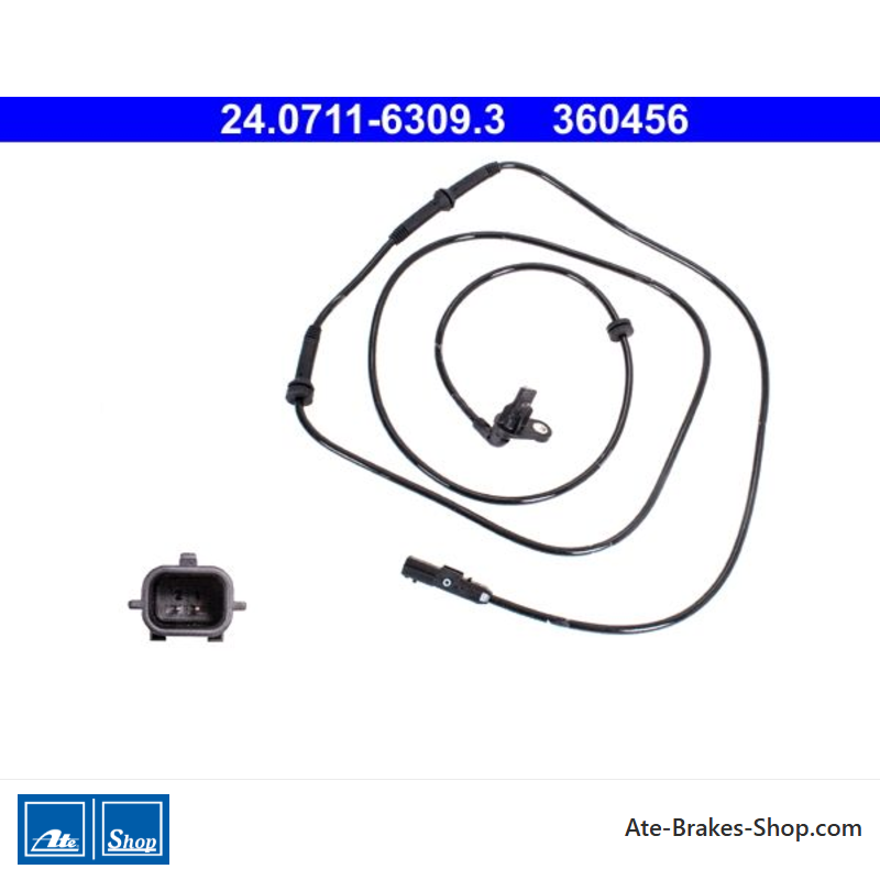 ATE Original wheel speed sensor (24071163093) for Dacia, Renault