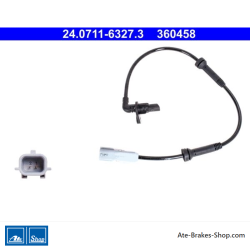 ATE Original wheel speed sensor (24071163273) for Dacia, Renault
