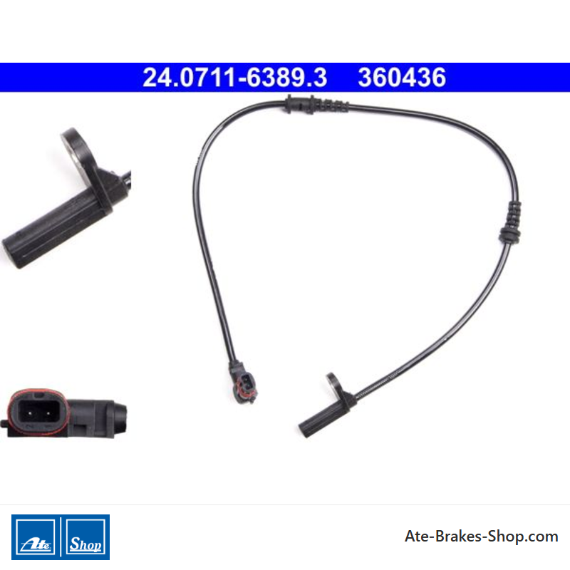 ATE Original wheel speed sensor (24071163893) for Mercedes-Benz
