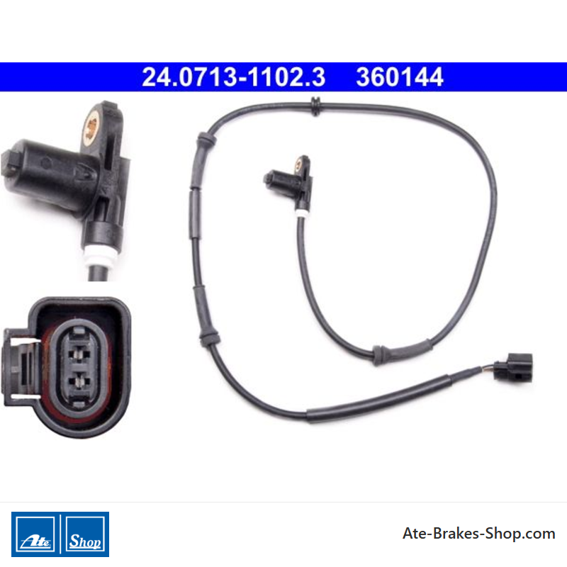 ATE Original wheel speed sensor (24071311023) for Ford, Seat, Volkswagen (VW)