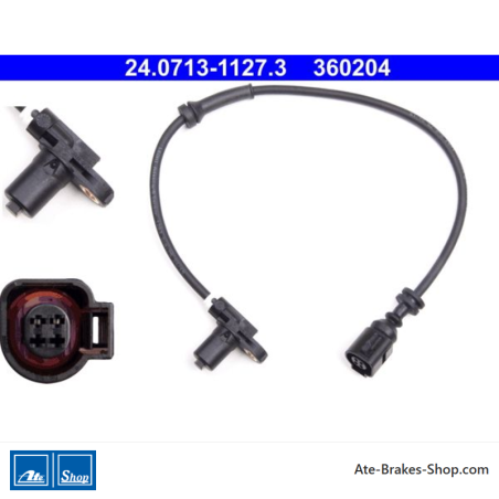 ATE Original wheel speed sensor (24071311273) for Ford, Seat, Volkswagen (VW)