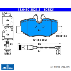 ATE originalen Bremsbelägen (13046038212) für Mercedes-Benz