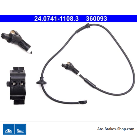 ATE Original wheel speed sensor (24074111083) for Seat, Volkswagen (VW)