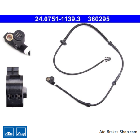 ATE Original wheel speed sensor (24075111393) for Volkswagen (VW)
