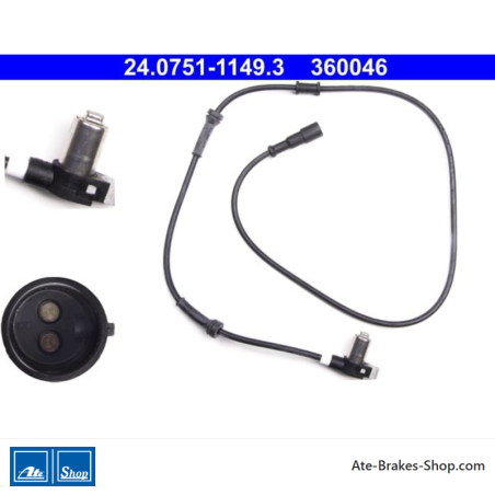 ATE Original wheel speed sensor (24075111493) for Fiat
