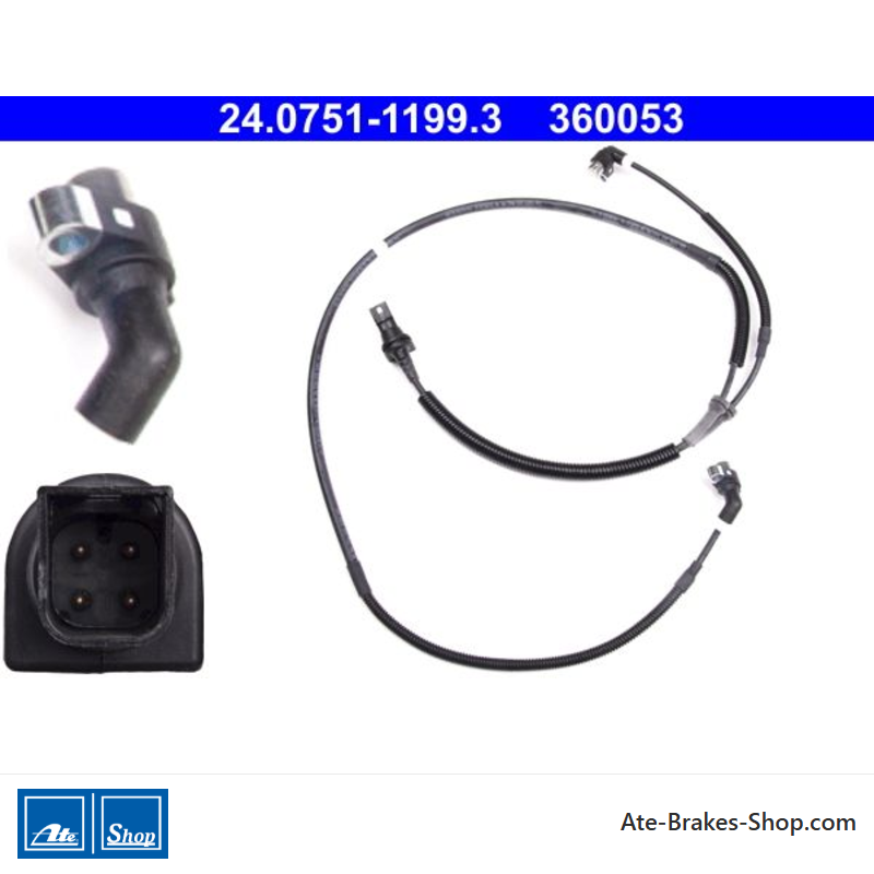 ATE Original wheel speed sensor (24075111993) for Ford