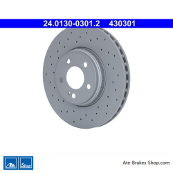 2 pieces of ATE original Brake Disk (24013003012) for Mercedes-Benz