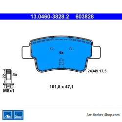 ATE pastillas de freno originales (13046038282) para Abarth, Fiat