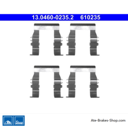 ATE Original brake pad accessories kit (13046002352) for Citroën, Mitsubishi, Peugeot