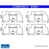 ATE Kit original de accesorios para pastillas de freno (13046002412) para Dacia, Renault
