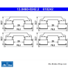 ATE Kit original de accesorios para pastillas de freno (13046002422) para Renault