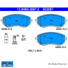 ATE plaquets de frein d’origine (13046038872) pour Mercedes-Benz, Nissan