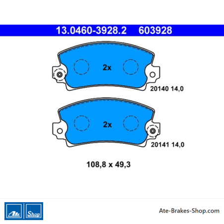 ATE originalen Bremsbeläge (13046039282) für Peugeot, Renault
