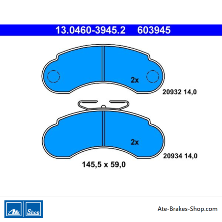 ATE originalen Bremsbelägen (13046039452) für Mercedes-Benz