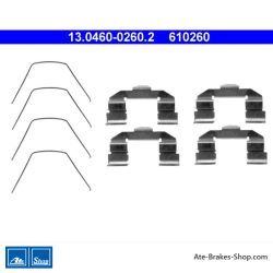 ATE Kit d’accessoires pour plaquettes de frein d’origine (13046002602) pour Mazda
