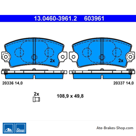 ATE originalen Bremsbeläge (13046039612) für Renault