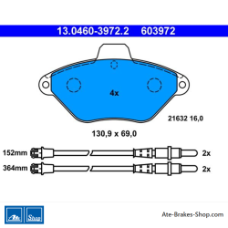 ATE originalen Bremsbeläge (13046039722) für Citroën