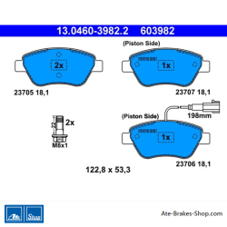 ATE originale Bremsbeläge (13046039822) für Fiat