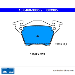 ATE plaquettes de frein d’origine (13046039852) pour Mercedes-Benz