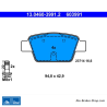 ATE original brake pads (13046039912) for Alfa Romeo, Fiat, Lancia
