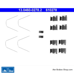 ATE Kit original de accesorios para pastillas de freno (13046002782) para Mazda