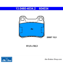 ATE original brake pads (13046040342) for Mercedes-Benz
